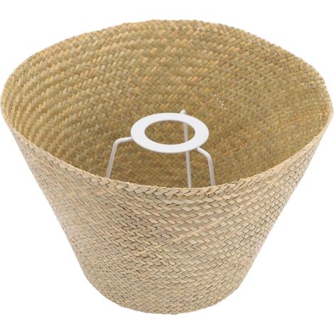 Rattan Lampshade for Table or Desk Lamp 10.63 Inch Vintage Style Woven Lampshade Decorative Diffuser for Living Room Bedroom Office (1/5)