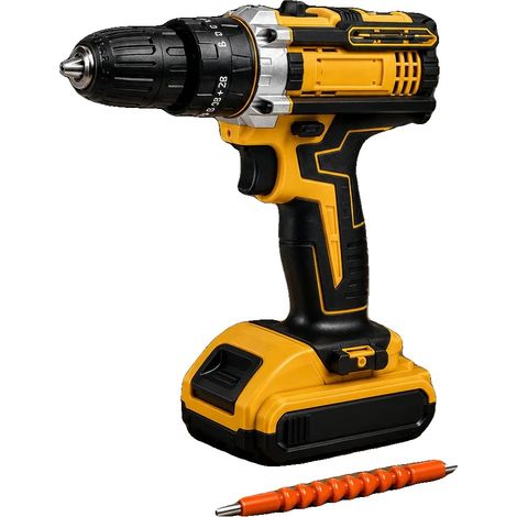 Perceuse à percussion, batterie lithium-ion, tension de 21V, capacité de 1300 mAh, plage de vitesse de 0 à 1350 tr/min, couple de 48 Nm (1/5)