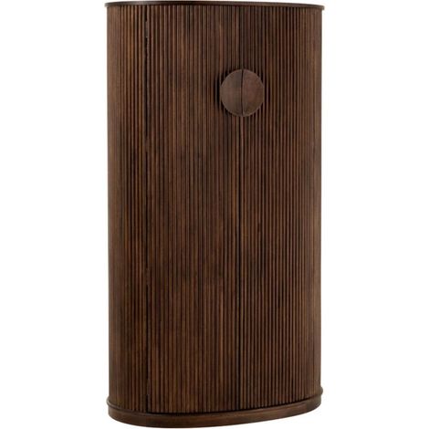 Meuble de Bar Range-Bouteilles "Reyi" 164cm Marron (1/5)