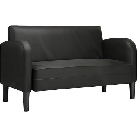 Canapé,Sofa pour Salon,Banquette causeuse noir 110 cm similicuir CFW303165 (1/5)