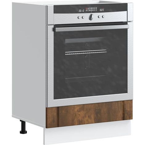 Oven Cabinet Lucca Smoked Oak Engineered Wood vidaXL
