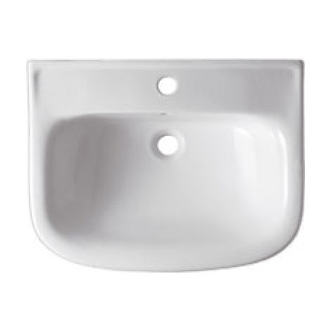 Lavamani Sleepy sospeso cm. 58x45 in ceramica bianco lucido di (1/2)