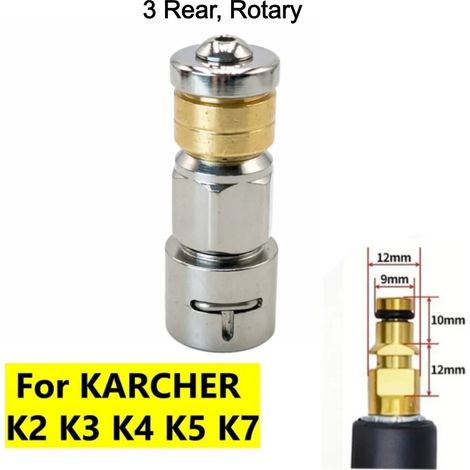 (KC 0-3) Embouts de buse de débouchage haute pression pour nettoyeur haute pression de canalisations Karcher série K/Lavor/Bort/WAP, à fixer directement sur le tuyau d'arrosage. (1/5)
