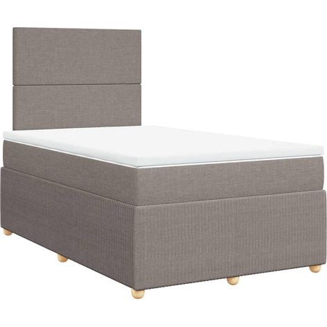 Maison Exclusive - Cama box spring con colchón tela gris taupe 12 (1/5)