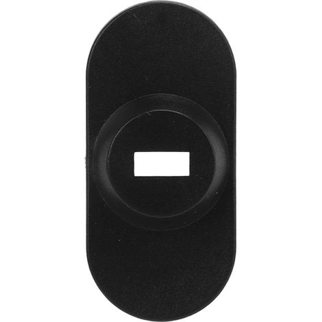 Plaque de fixation antivol noire pour ordinateur portable, écran ou téléphone, avec trou de serrure en POM noir.