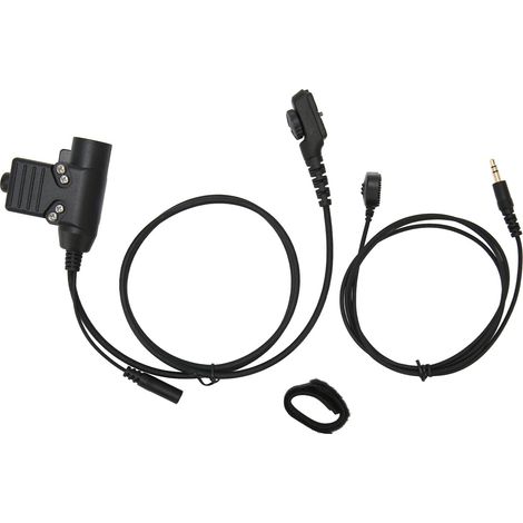 Adaptateur micro-casque U94 PTT pour talkie-walkie Hytera PD780, connecteur push-to-talk pour radio bidirectionnelle, kit oreillette mains-libres. (1/5)