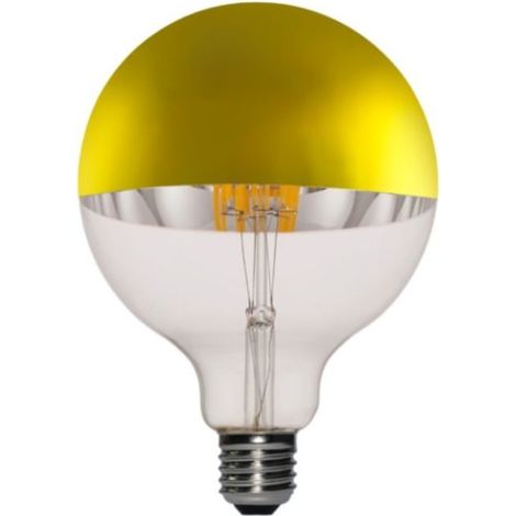 Ampoule LED Globe 125 mm Calotte Dorée 7 W 750 lm – 2700 K – Lumière Chaude & Design Décoratif