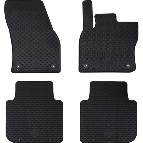 Car Mat 4 pcs Black suitable for Škoda KODIAQ 2017-2023 Rubber vidaXL