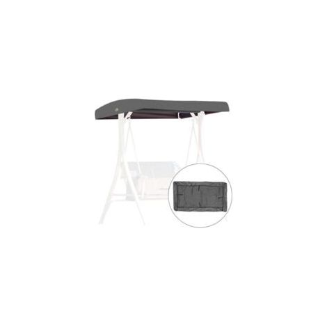 Toit de rechange imperméable pour balancelle de jardin 3 places – Dimensions 191x120x23cm – Tissu oxford durable – 4 poches renforcées