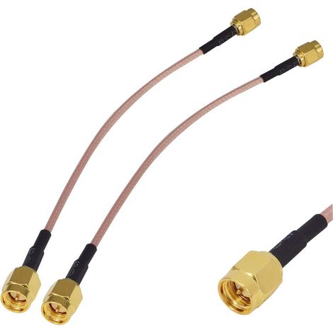Cable RG316 de 15 cm con conectores SMA macho a SMA macho: adaptador de antena WiFi para cable coaxial, antena 3G y router inalámbrico.