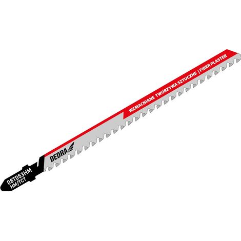 Lame per seghetto alternativo DEDRA 132 mm - Fibra di vetro, plastica, calcestruzzo aerato