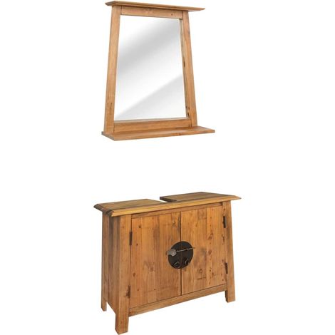 Mobilier de salle de bain,Meuble Rangement Toilette Bois de pin massif -40920 (1/5)