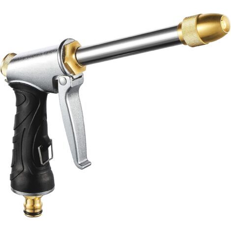 Pistolet à eau haute pression pour tuyau d'arrosage, en métal, idéal pour le lavage de voitures et d'animaux, et l'arrosage de pelouses.-AquaForge (1/5)