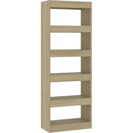 Maison Exclusive - Bücherregal/Raumteiler Sonoma-Eiche 60x30x166 (1/5)