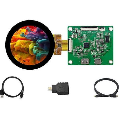 MIPI DSI TFT LCD Runddisplay & HDMI-kompatible Treiberplatine Rundbildschirmmodul für Raspberry Pi 5/4B 4 Zoll (1/5)
