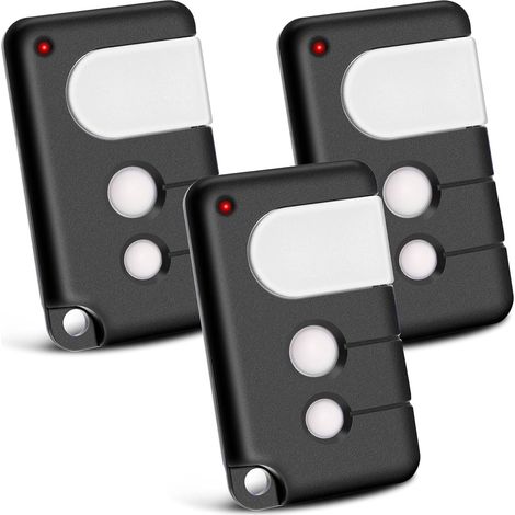 Set mit 2 Chamberlain-kompatiblen Torfernbedienungen, 433,92 MHz, 3 Kanäle, kompatibel mit TX4RUNI, TX2REV, 84335EML, 84333E, 94333E, 4335EML, MotorLift 500, 700, 1000 (1/5)