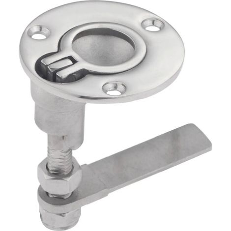 Cadenas de plancher rond en acier inoxydable, cadenas de pont, boucle à anneau de traction intégrée, accessoires d'accastillage pour yachts (1/3)