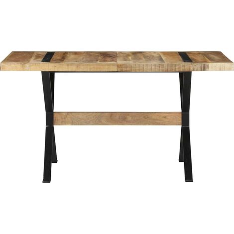 Maison Exclusive - Esstisch 140x70x76 cm Raues Mangoholz (1/5)