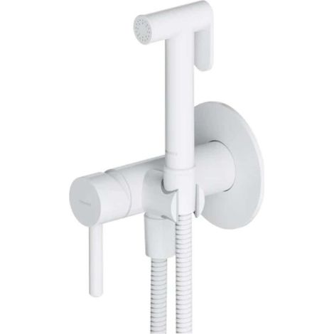 OMNIRES Y - Miscelatore per bidet ad incasso con doccetta, con corpo, bianco opaco SYSYBI2WM (1/2)