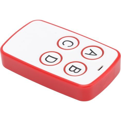 Universelle drahtlose Fernbedienung mit 315 MHz, 4 Tasten, Tastenklonfunktion, für Büro, Garage und elektrisches Rolltor (rot). (1/5)