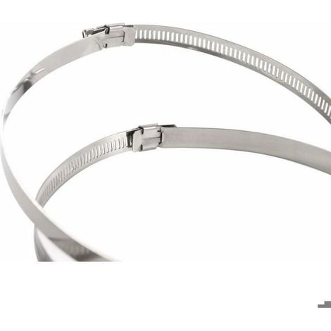 Collier De Serrage - Inox - 125mm - Plage De Serrage 118 À 140mm - Pour Tuyau D'évacuation Et Ventilateur - Lot De 2 (1/5)