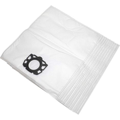 vhbw 10x sacchetto compatibile con Kärcher WD 5 P S V-25/5/22, WD 5 P V-25/5/22, WD 5 S V-25/5/22 aspirapolvere - microfibra, 51cm x 43cm Bianco (1/4)