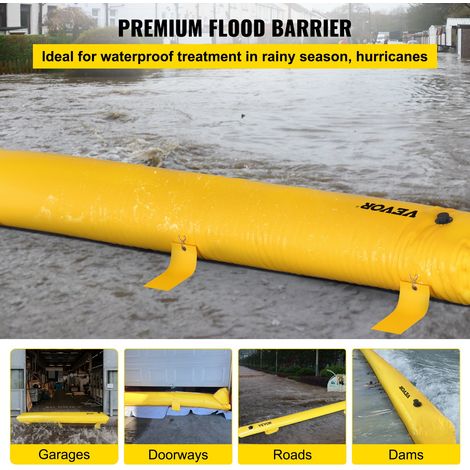 Barrière Anti-inondation 7 m x 25 cm x 15 cm Sac Anti-inondation à Remplir d'Eau en PVC, Réutilisable Barrière d'Eau Digue Boudin pour Porte Garage Route Contrôle Protection contre Inondations (1/5)