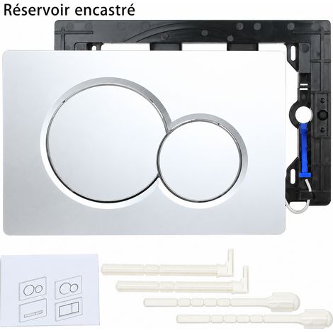 Plaque de déclenchement WC compatible Sigma01 115.770 finition miroir électroplaqué réf 5974 26 × 17,5 × 5 cm 375 g – Livraison gratuite