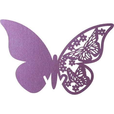 20 tarjetas de identificación con forma de mariposa, decoración de mesa, accesorios para bodas, papel calado. (1/5)