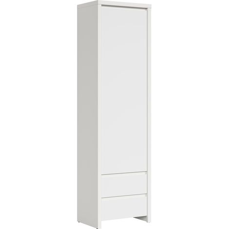 Armadio 1 anta 2 cassetti Soren bianco opaco 200,5cm