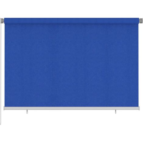 Store roulant d'extérieur 225 (l) x 140 (H) cm bleu HDPE vidaXL