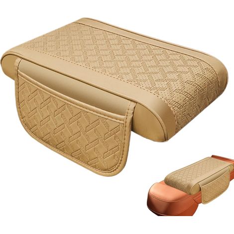 Coussin d'accoudoir de voiture – Housse de console centrale │ Housse de boîte d'accoudoir │ Sac de rangement Accoudoir avec coussinet en cuir souple │ Protection anti-rayures pour S.U.V, camion et (1/5)