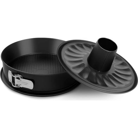1 Moule à gâteau double face 24 cm, Acier inoxydable antiadhésif, Fond anti-gouttes, Cuisson four (1/5)