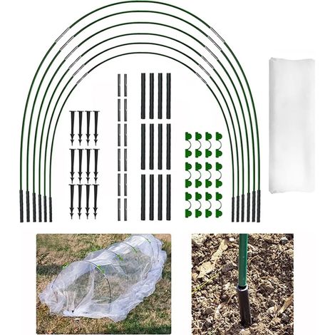 Lot de cent onze arceaux de tunnel pour planches de culture arceaux pour serre de jardin tunnels de protection