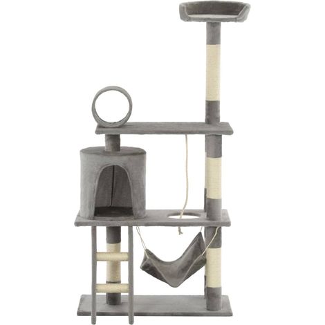 Maison Exclusive - Albero per Gatti con Tiragraffi in Sisal 140 cm Grigio