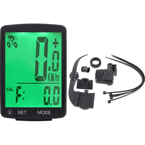 Compteur de vélo sans fil avec capteur de vitesse et de cadence, écran LCD 2,8 pouces. (1/5)