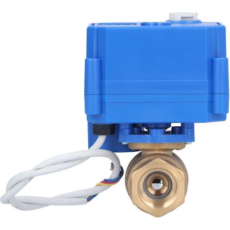 Elektrisches Kugelventil, BSP-Gewinde, Messing, motorisiert, Mini DN15 1/2 Zoll, DC 12 V, 3-adriges Anschlusszubehör