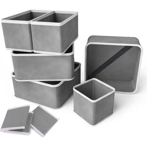 Organisateur de tiroir, boîte de rangement pliable en tissu pour sous-vêtements, soutiens-gorge, chaussettes, cravates, écharpes, j (1/4)