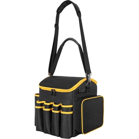 Sacs À Outils Hommes avec de multiples poches et bandoulière amovible sac à outils robuste et pour les Visseuses, Ciseaux, Tournevis, Pinces, Clés, Menuisiers, Plombiers, Chefs (1/5)