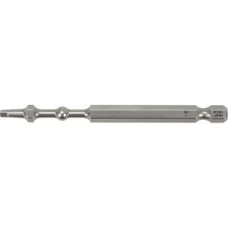 Embout vissage torsion impact ball sq - Empreinte : SQ1 - Longueur : 90 mm - VESSEL