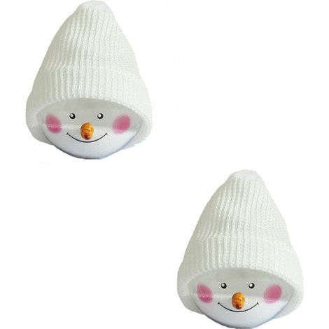 Bardusch-Décoration de sapin de Noël bonhomme de neige en plastique transparent avec chapeau (1/5)