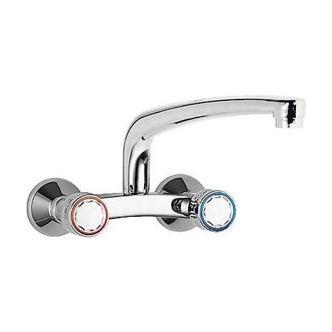GRIFO BIMANDO MURAL PARA COCINA CON CAÑO SUPERIOR (1/2)