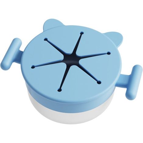 Bicchiere portatile per snack per bambini con coperchio in silicone. Contenitore per alimenti in acciaio inossidabile a prova di perdite, ideale da portare sempre con sé. (1/5)
