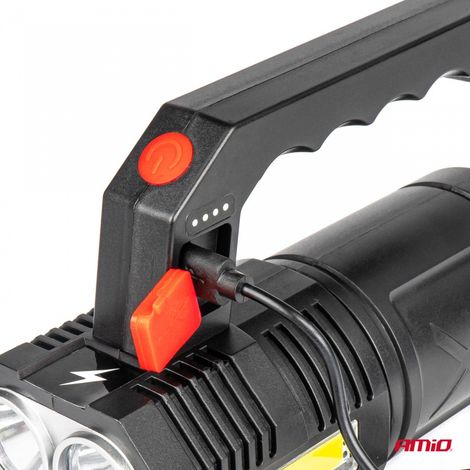 Lampe torche rechargeable 4 LED + COB 1200 mAh AMIO-03273 (1/5)
