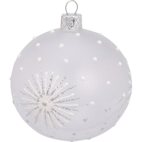 Palline per albero di Natale, in Vetro, con glitter, Ø 80 mm, 12 pezzi (1/3)