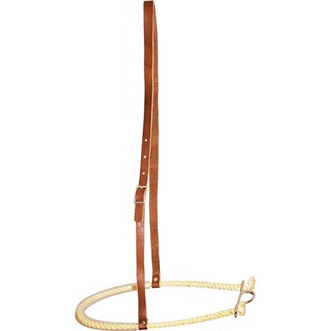 Taglia unica, Cognac Marron clair Naturel: Piscine à muserolle en cuir avec cuir brut