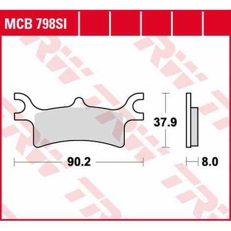 Pastillas de freno TRW ZF KH314 Sinter Offroad para Polaris Sportsman 400 '03-'05, Sportsman 450 '06-'07, Sportsman 500 '03-'08, Scrambler 500 '05-'10, Sportsman 600/700 '02-'06, Sportsman 800 '05-'08