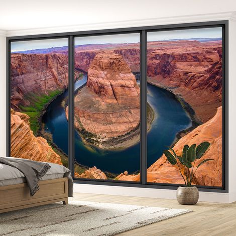 Papier peint panoramique Trompe l'oeil baie vitrée - Grand canyon - 130 cm x 78 cm (1/5)