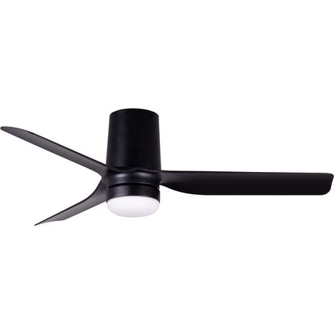 Faro Mini Mini Punt Tub Ventilateur de plafond LED 90 cm Noir mat CCT