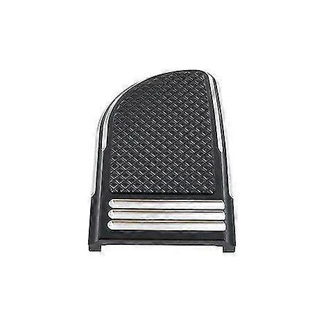Motorrad-Fußrastenabdeckung, groß, schwarz/verchromt, mit Bremspedalabdeckung für Harley Softail Touring CVO Electra Glide Dyna Fat Boy – Schwarz/Weiß